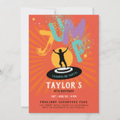 Leuke Kleurrijke Springende Trampoline Feestje Kaart (Voorkant)