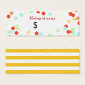 Leuke kleurrijke Sprinkles Prijs Label Mini Visitekaartjes (Voorkant /achterkant)