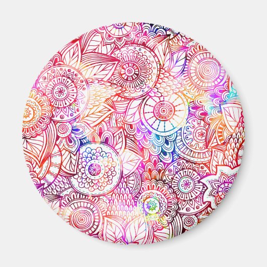 Leuke kleurrijke stam motief magneet (Voorkant)
