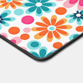 Leuke kleurrijke stemming bloemen groovy patroon bureaumat (Hoek)