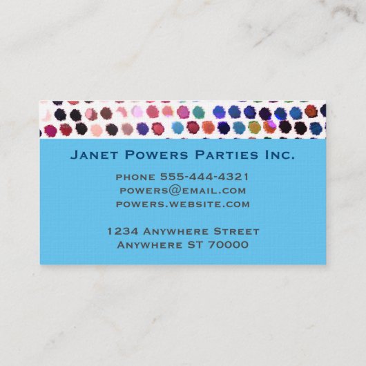 Leuke kleurrijke stippen abstract Patroon Custom Visitekaartje (Achterkant)
