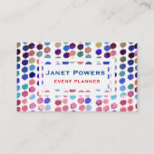Leuke kleurrijke stippen abstract Patroon Custom Visitekaartje (Voorkant)
