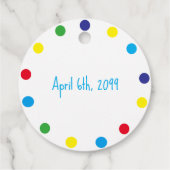 Leuke Kleurrijke Stippen Kinderen Bedankt Bedankjes Labels (Achterkant)