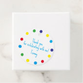 Leuke Kleurrijke Stippen Kinderen Bedankt Bedankjes Labels (In situ)