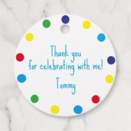 Leuke Kleurrijke Stippen Kinderen Bedankt Bedankjes Labels