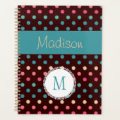 Leuke Kleurrijke Stippen Multikleur Modieus Monogr Planner (Voorkant)