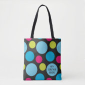 Leuke kleurrijke Stippen Pattern Hot Pink Turquois Tote Bag (Voorkant)