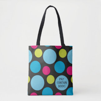 Leuke kleurrijke Stippen Pattern Hot Pink Turquois Tote Bag