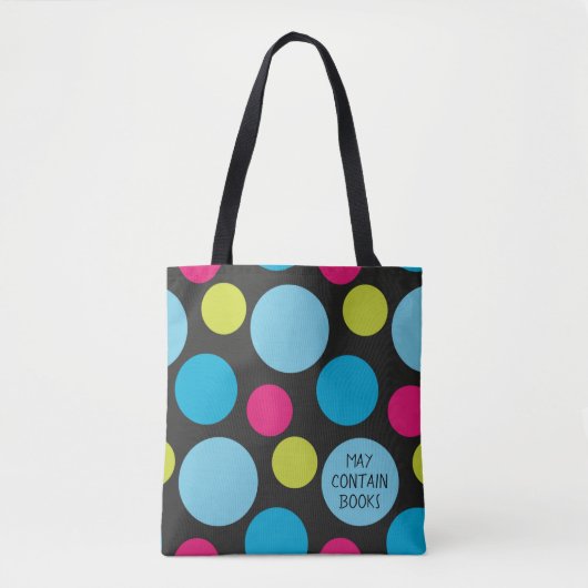 Leuke kleurrijke Stippen Pattern Hot Pink Turquois Tote Bag (Voorkant)