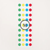 Leuke kleurrijke Stippen Pattern Monogram Yogamat (Voorkant)