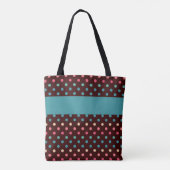 Leuke kleurrijke Stippen Trendy Initiaal Monogram Tote Bag (Achterkant)