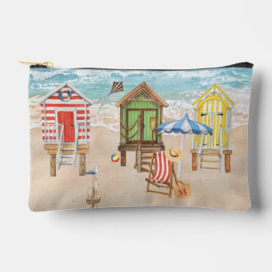 Leuke Kleurrijke Strandhuisjes Water Monogram Etui