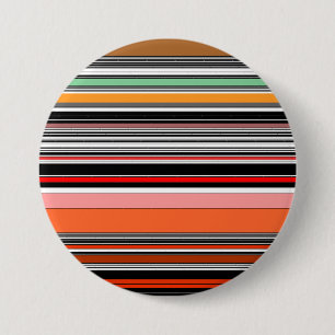 Leuke kleurrijke strepen ronde button 7,6 cm