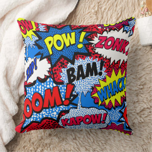 Leuke Kleurrijke Strip Pop Art Decorative Worp Kussen