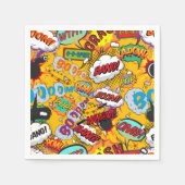 Leuke Kleurrijke Stripboek Typografie Servet (Voorkant)