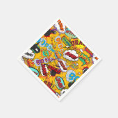 Leuke Kleurrijke Stripboek Typografie Servet (Hoek)