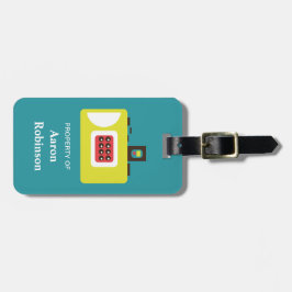 Leuke kleurrijke Super S camera fotograaf Bagagelabel