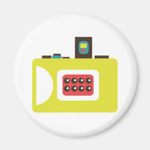 Leuke kleurrijke Super S camera fotograaf Magneet