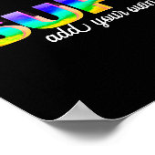 leuke kleurrijke Super voeg je eigen tekst toe Poster (Hoek)