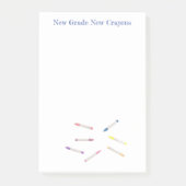 Leuke kleurrijke terug naar school Waterverf kleur Post-it® Notes (Voorkant)