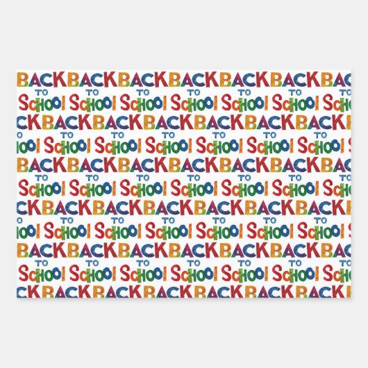 Leuke kleurrijke terug naar school Waterverf vlind Inpakpapier Vel (Voorkant)