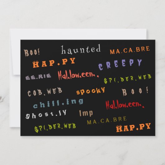 Leuke & kleurrijke typografie Spirit Halloween Kaa (Voorkant)