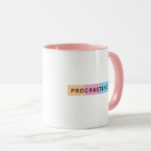 Leuke, kleurrijke uitsteller reageert typografie mok (Voorkant rechts)