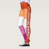Leuke kleurrijke unieke LGBTQ Lesbische Pride Vlag Leggings (Links)