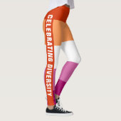 Leuke kleurrijke unieke LGBTQ Lesbische Pride Vlag Leggings (Rechts)