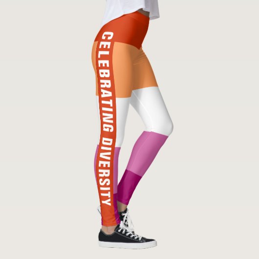 Leuke kleurrijke unieke LGBTQ Lesbische Pride Vlag Leggings (Rechts)