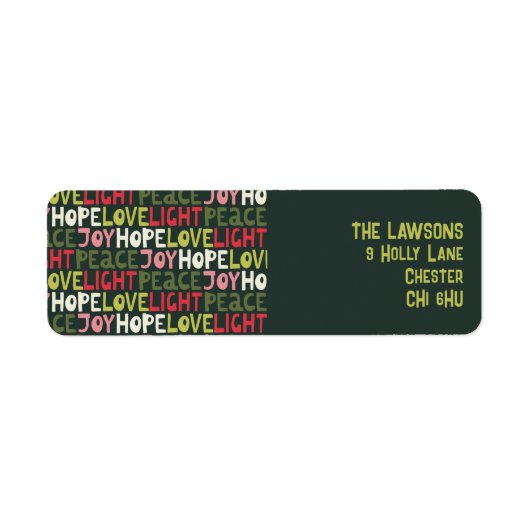 Leuke kleurrijke vakantie belettering patroon etiket (Voorkant)