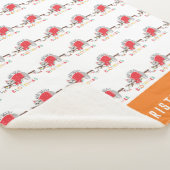 Leuke kleurrijke vakantie moderne luiaard kerst sherpa deken (3/4)