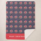 Leuke kleurrijke vakantie moderne luiaard kerst sherpa deken (Voorkant)