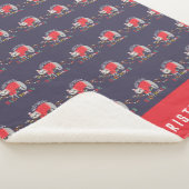 Leuke kleurrijke vakantie moderne luiaard kerst sherpa deken (3/4)