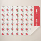 Leuke kleurrijke vakantie moderne luiaard kerst sherpa deken (Voorkant (horizontaal))