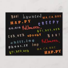 Leuke & kleurrijke vakantie typografie Halloween S Briefkaart