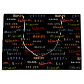 Leuke & kleurrijke vakantie typografie Halloween S Groot Cadeauzakje (Voorkant)