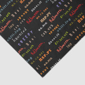 Leuke & kleurrijke vakantie typografie Halloween S Tissuepapier (Detail)