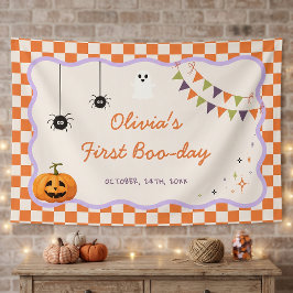 Leuke Kleurrijke Verjaardag met Halloween Spandoek
