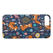 Leuke kleurrijke vossen vogels & bloemen patroon Case-Mate iPhone case (Achterkant (Horizontaal))
