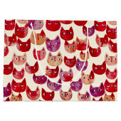 Leuke kleurrijke Waterverf Cat Pattern Groot Cadeauzakje (Achterkant)