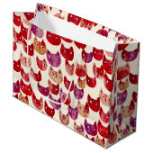Leuke kleurrijke Waterverf Cat Pattern Groot Cadeauzakje (Voorkant Gekanteld)