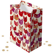 Leuke kleurrijke Waterverf Cat Pattern Medium Cadeauzakje