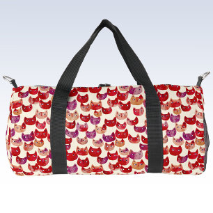 Leuke kleurrijke Waterverf Cat Pattern Plunjezak