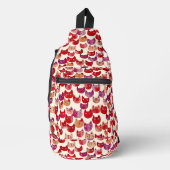 Leuke kleurrijke Waterverf Cat Pattern Sling Bag (Voorkant)