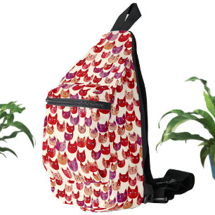 Leuke kleurrijke Waterverf Cat Pattern Sling Bag