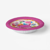 Leuke kleurrijke Waterverf Donut Verjaardagsfeestj Papieren Kommen (Gebogen)