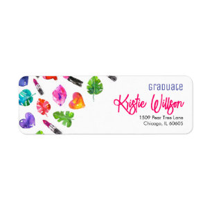 Leuke Kleurrijke Waterverf Lippenstiften Afsluitfe Etiket