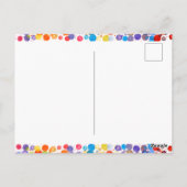 Leuke kleurrijke Waterverf Paint Blots Kids Verjaa Briefkaart (Achterkant)