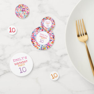 Leuke kleurrijke Waterverf Paint Blots Kids Verjaa Confetti